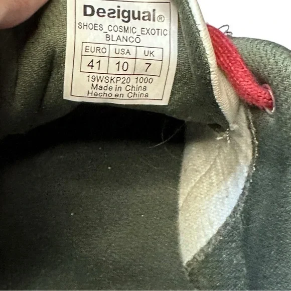 Desigual Cosmic Exotic Women's Sneakers Size 10 - Picture 6 of 7